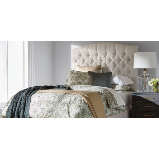 Rania Custom Upholstered Bed with Tall Headboard 