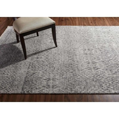 Ikat Rug, Gray/Ivory