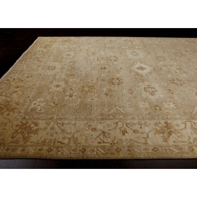 Oushak Rug, Light Gold/Ivory