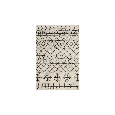 Primal Rug, Ivory/Black