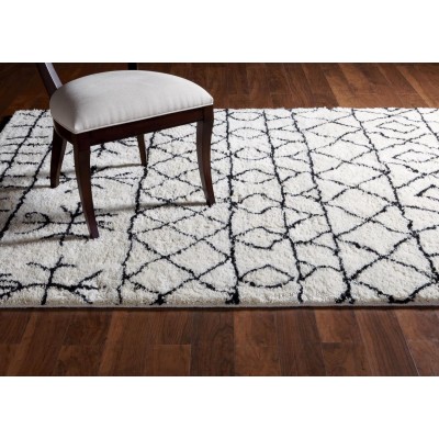 Primal Rug, Ivory/Black