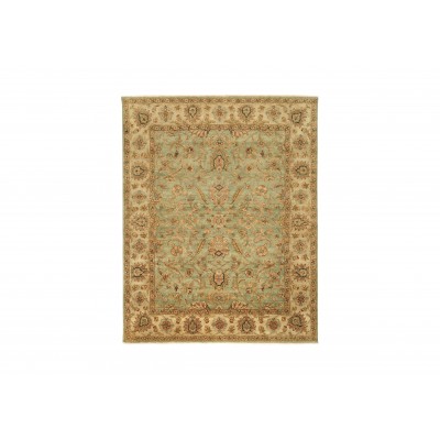 Sarouk Fereghan Rug, Green/Ivory