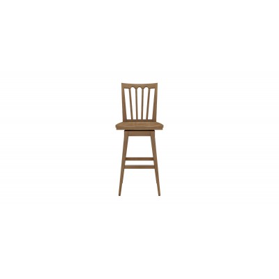 Benham Swivel Barstool, Wood Seat