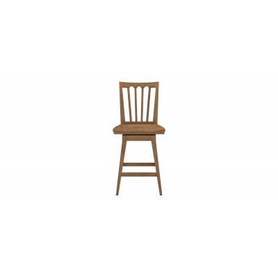 Benham Swivel Counter Stool, Wood Seat