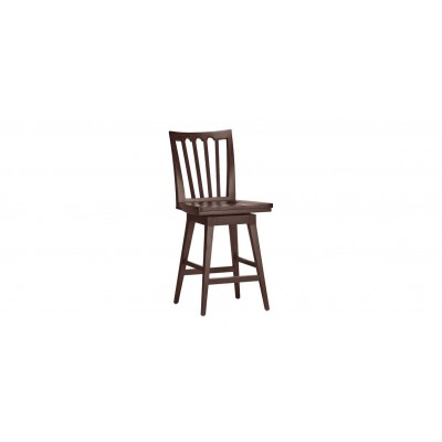 Benham Swivel Counter Stool, Wood Seat