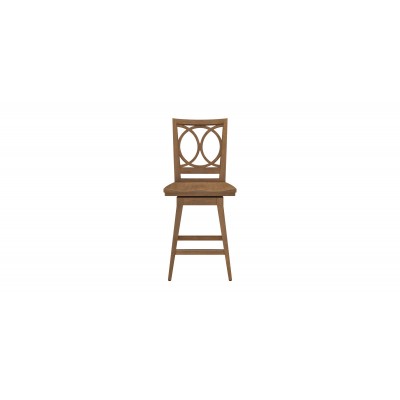 Cyra Wood-Seat Swivel Counter Stool