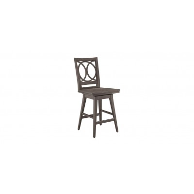Cyra Wood-Seat Swivel Counter Stool