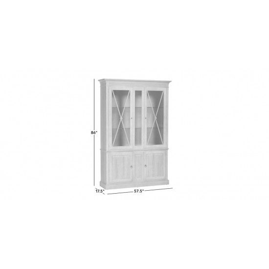 Davos Tall Display Cabinet with Glass Doors Davos Tall Display Cabinet with Glass Doors