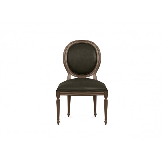 Cassatt Leather Side Chair 法式圓背椅