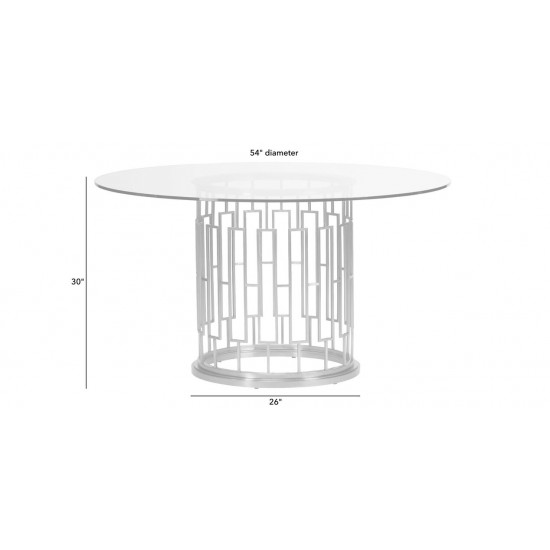 Teresa Round Glass Dining Table