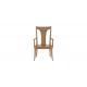 Artemis Wood-Seat Dining Arm Chair