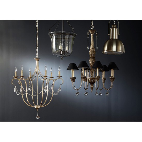 Cali Aged Silver Chandelier