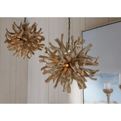 Large Minetto Wood Pendant 