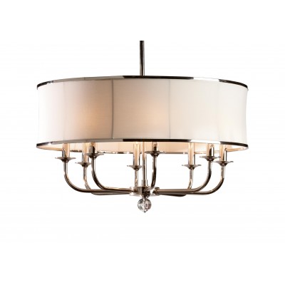 Zoe Eight-Light Nickel Chandelier