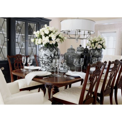 Zoe Eight-Light Nickel Chandelier