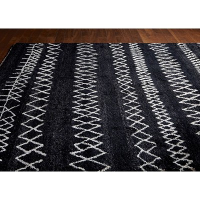 Coaxial Rug, Black/Ivory 