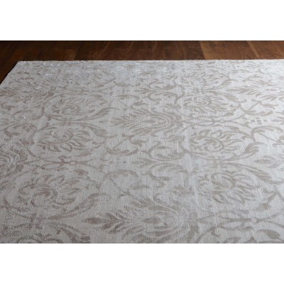 Jacquard Damask Rug, Buff