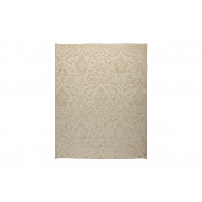 Jacquard Damask Rug, Ivory