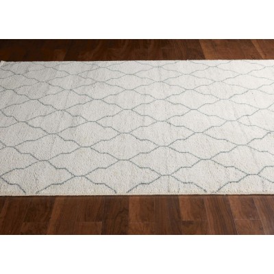 Tulu Lattice Rug, Natural/Seafoam