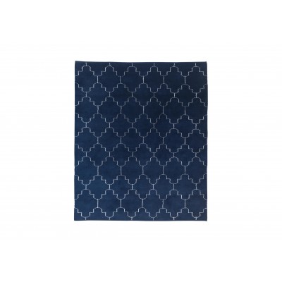 Tulu Tracery Rug, Blue/Natural