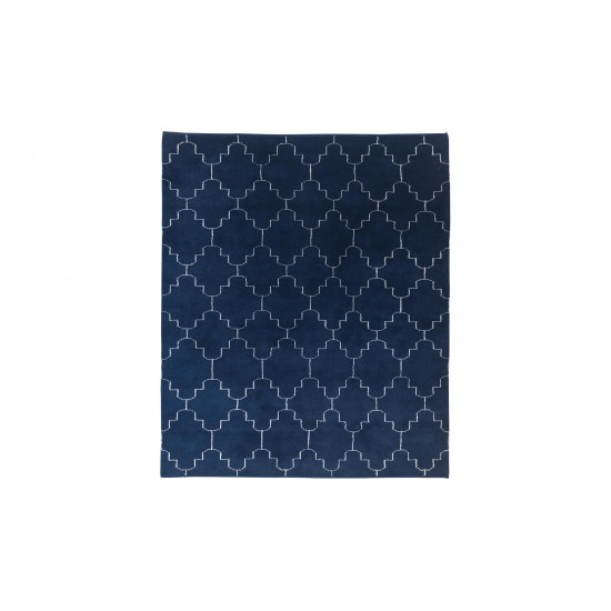 Tulu Tracery Rug, Blue/Natural
