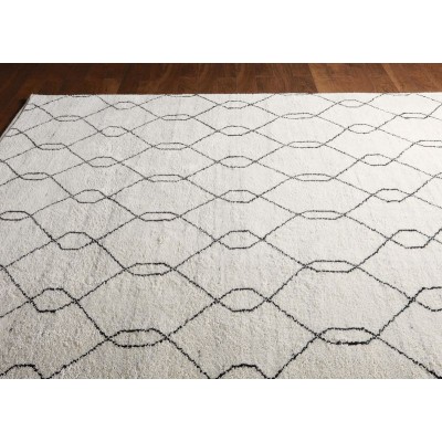 Tulu Trellis Rug, Natural/Black