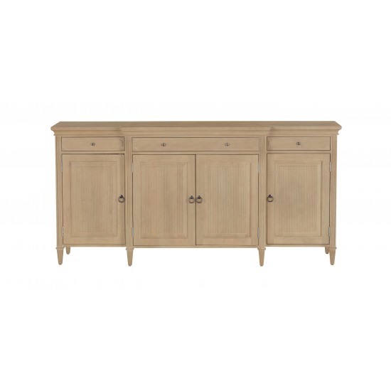 Davos Four-Door Wood Buffet with Breakfront Detail Davos Four-Door Wood Buffet with Breakfront Detail