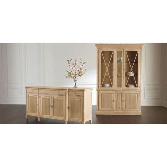 Davos Four-Door Wood Buffet with Breakfront Detail Davos Four-Door Wood Buffet with Breakfront Detail