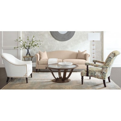 Chamberlain Scroll-Back Accent Chair