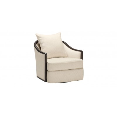 Maeva Wood Frame Swivel Chair