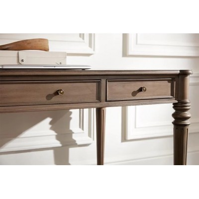 Custom Turret-Corner Home Office Desk  