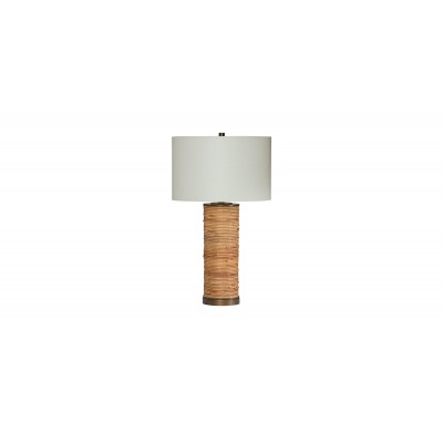 Marlie Rattan Column Table Lamp