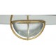 Dune Black-and-Brass Ribbed Pendant Light