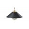 Dune Black-and-Brass Ribbed Pendant Light