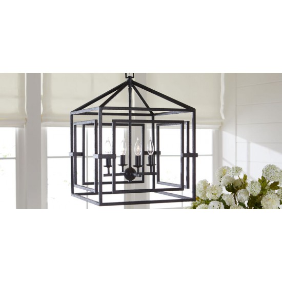 Killian Black Lantern Pendant Light