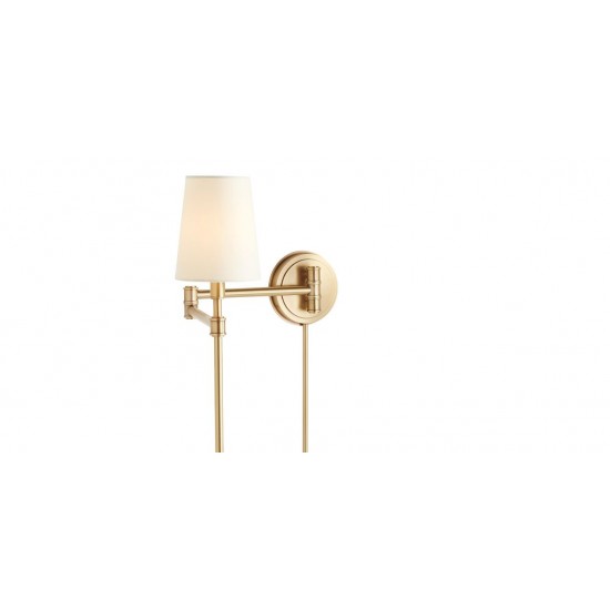 Drew Swing-Arm Wall Sconce, Plug in