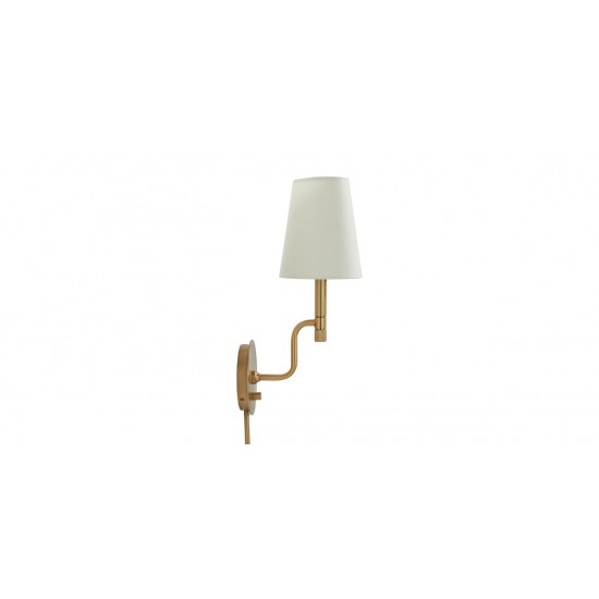 Turnbull Shaded Wall Sconce, Hardwire/Plug-In