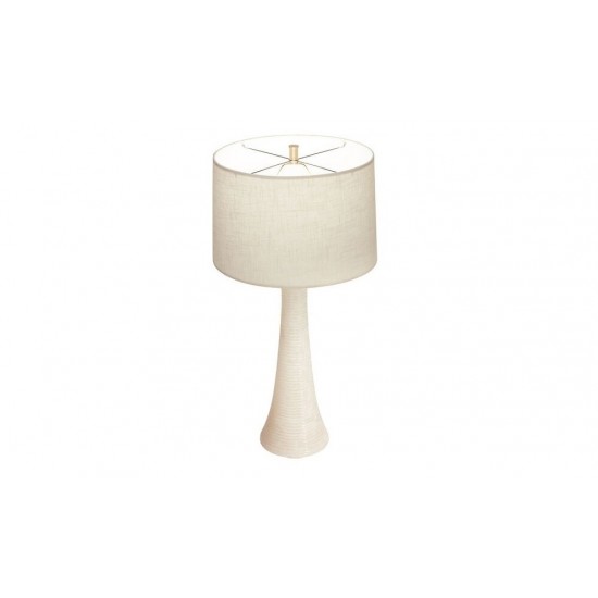 Ribbed Alabaster Table Lamp 