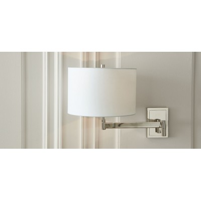 Tiberius Swing-Arm Wall Sconce, Hardwire/Plug-In