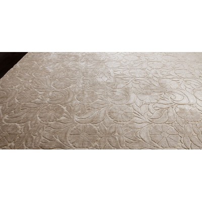 Floral Jacquard Rug, Buff