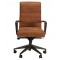 Slater Leather Channel-Back Desk Chair