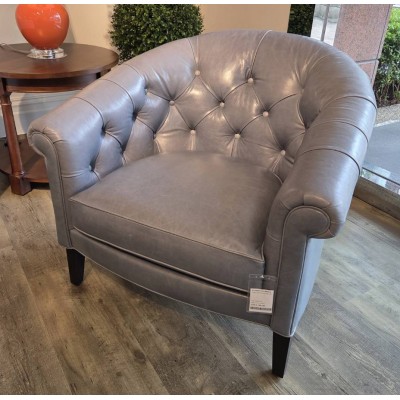 Clyde Leather Barrel Chair