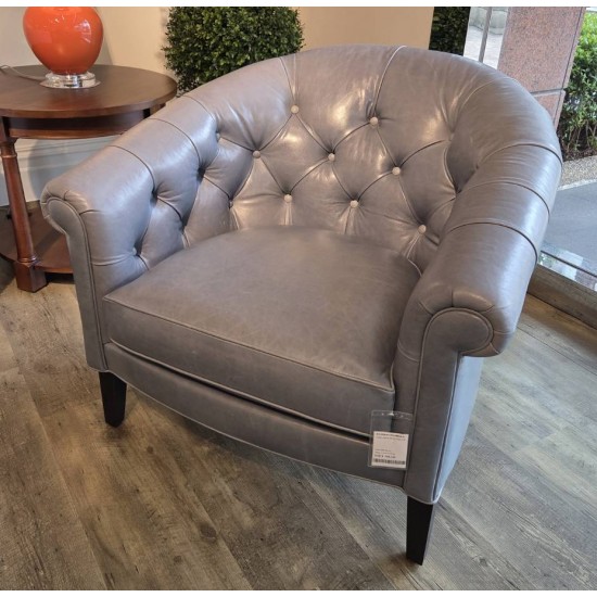 Clyde Leather Barrel Chair