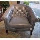 Clyde Leather Barrel Chair