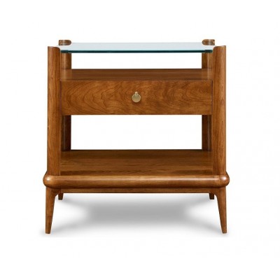 Martine Glass-Top Nightstand 