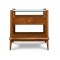Martine Glass-Top Nightstand 