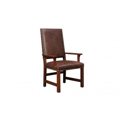Tall Back Upholstered Arm Chair 