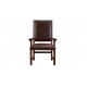Tall Back Upholstered Arm Chair 