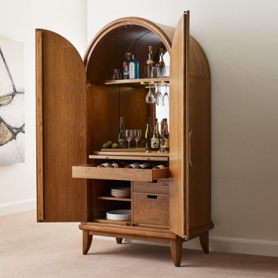 Martine Arced Bar Cabinet