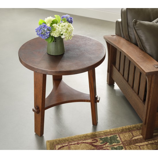 Copper-Top Side Table